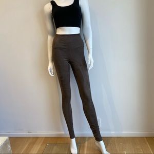 Aritzia Wilfred Free Daria Brown Suede Pants Sz XS